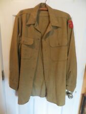 Officer US WW2 OD 1944-45  Flannel Special Wool Field Grade Shirt picture