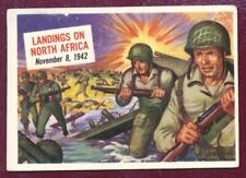 1954 Topps Scoops #30 Landings On North Africa WW2 Set Break VG-EX No Creases picture