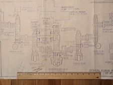 Vintage Worcester State Hospital Kirkbride Floorplan - Incredible Detail picture