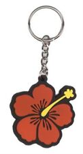 NSI - Iconic Hawaiian Hibiscus Eye Catching  Red/Black, Keychain 1.75