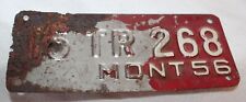 Vintage Montana License Plate 1956 Red picture