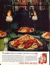 Vintage Print Ad -1963 for Chef Boy -Ar- Dee Spaghetti Dinner picture