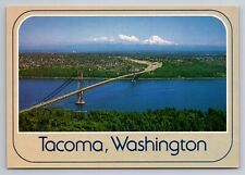Father Of Suspension Bridges Tacoma Washington Vintage Unposted Postcard picture