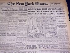 1942 MARCH 11 NEW YORK TIMES - JAPANESE TAKE THIRD NEW GUINEA PORT - NT 1528 picture