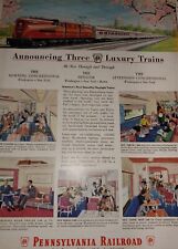 LUXURY ~ 1952 Pennsylvania Railroad Vintage Train Magazine Print Ad picture