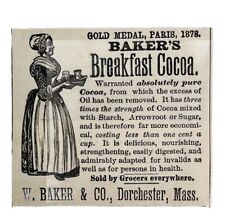 Walter Baker Cocoa 1878 Advertisement Victorian Paris Exposition Winner ADBN1kkk picture