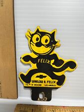 Vintage Chevrolet Porcelain Sign - Felix the Cat License Ad Topper Auto Gas Sign picture
