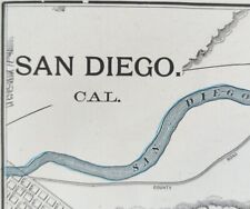 Vintage 1902 SAN DIEGO CALIFORNIA Map 11
