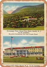 Metal Sign - New York Postcard - Picturesque view, Grand View Hotel, Hunter, N. picture