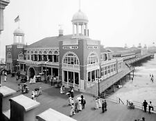 1910 Steel Pier Atlantic City NJ Vintage Photo Picture Jersey 8.5