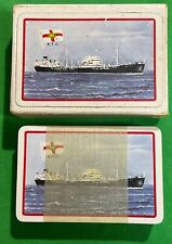 Old Vintage * BTC BRITISH TANKER SHIPPING * Advertising Playing Cards OIL SHIP picture