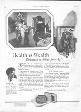 1923 Lifebuoy Soap Vintage Print Ad Health Is Wealth Sickness Bitter Poverty picture