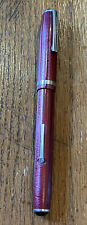 Vintage Esterbrook Red Metallic Celluloid Fountain Pen Untested 5” USA 1555 picture