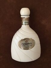 Godiva White Chocolate Liquor *Empty* 750 ML Wavy White Glass Bottle W/ Cap ❤️ picture