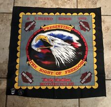 Vintage Harley Davidson Bandana Preserving The Right Of Freedom Made in USA VTG picture