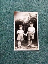 A8e vintage bw photograph undated 2 boys  picture