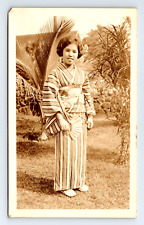Vintage sepia 5.75 x 3.5 inch photo Japanese woman from estate picture