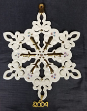 Lenox 2004 Annual Gemmed Snowflake Jewel Christmas Ornament Reticulated Crystals picture