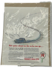 1944 Texaco Dealers He's Gone About as Far as He Can Go Vintage Print Ad picture