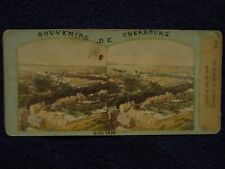1858 Souvenirs de CHERBOURG, FRANCE Early City View from Fort de Roule TINTED SV picture
