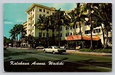 Vintage Car Surfrider Hotel Kalakaua Avenue Hawaii P758 picture