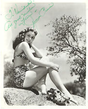 AMERICAN ACTRESS JEANNE CRAIN, SIGNED VINTAGE STUDIO PIN-UP PHOTO. picture