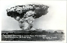 Great Eruption 1915 Lassen Peak California Mountain RPPC Postcard Vintage picture