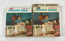 Lot Kordite Freezer Boxes Vintage Quart Size - One Box Sealed, One Partial picture