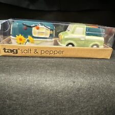 Tag Ceramic Truck and Camper Salt and Pepper Set NEW Lot of 2 picture