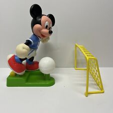 Vintage 1980s Arco Disney Mickey Mouse Kicking Soccer Player Large 10” Toy RARE picture