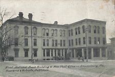 First National Bank Post Office Bloomsburg Pennsylvania PA 1908 Postcard picture