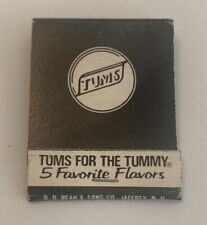 Vintage Tums Matchbook Full Unstruck Matches Advertisement Souvenir Collect picture