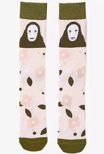 NEW OFFICIAL Studio Ghibli Spirited Away No Face Flowers Crew Sock size 10-13 picture