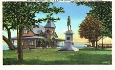 Vintage Postcard 1930s Burns Monument & Club House Fredericton New Brunswick CAN picture