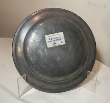 rare antique 18th century European French forged pewter dinner plate dish picture