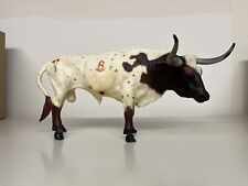 Vintage Breyer Texas Longhorn Bull #384 Liver Chestnut Pinto Brand 43 Rocking B picture