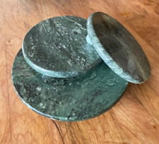 Vintage Green Marble Round Trivets, Sizes 1 - 7