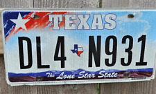 Old Texas Truck License Plate with Texas Flag separator  DL4*N931 - Not embossed picture