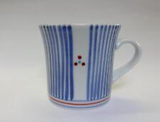 Tobe Ware Umeyama Kiln Warped Mug Tokusa Three-Crest Pattern Hand Painted Japan picture