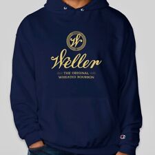 Weller Logo Navy and Gold Hoodie - WL Weller Bourbon Sweatshirt MENS SMALL picture