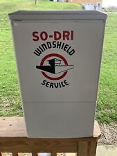 Vtg. SO-DRI WINDSHIELD SERVICE Gas Station Metal Cabinet~NICE picture