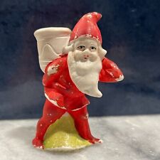 1920-30's German Bisque Hertwig Santa Elf Gnome Snowbaby Candle Holder picture