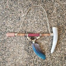Native American Handcrafted Mini Ceremonial Beaded Antler Peace Pipe Artifact 7