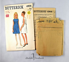 VGT 60's A-line sleeveless summer dress sewing pattern 4906 size 12 Bust 34 Cut picture