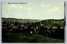 Postcard PA Canton Pennsylvania Birds Eye View Over Town RARE MISPRINT ERROR PC picture