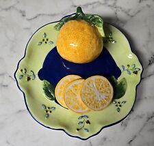 Vintage BELLA CASA BY GANZ  Wall Art Decorative Ceramic Fruit Plate 3D  picture