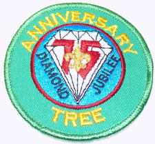 Vintage BSA/ Boy Scouts of America Patch Anniversary Tree Diamond Jubilee 3 1/8