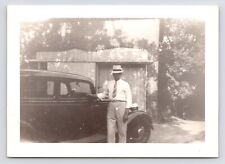 c1930s Fountain Arkansas~Business Man & his Classic Car VTG Original AK Photo picture