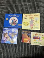 JEWISH BOOKS-Lot of 7-Childrens-Passover-Hanukkah -Illustrated Jewish Bible picture