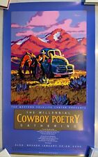 2000 Elko Nevada Cowboy Poetry Gathering Poster Y2K Millennium Western Folklife picture